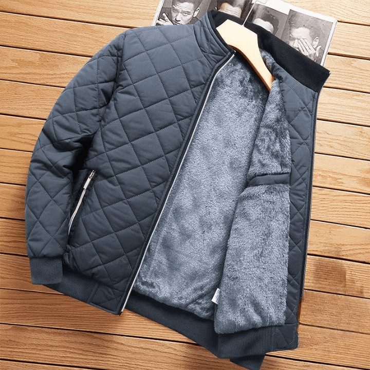 "The Trailblazer" Fleece Lined Bomber Jacket (Gray S) - Jacket | Zavonix