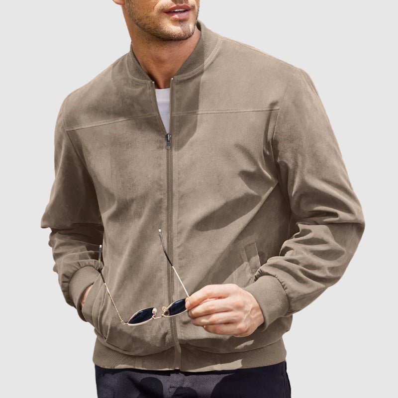 The Velaro Bomber Jacket (Beige S) - Bomber jacket | Zavonix