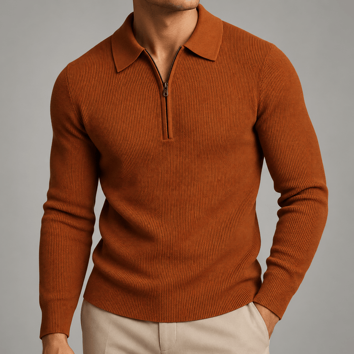 Thornavell Waffle Zip Polo product image 1