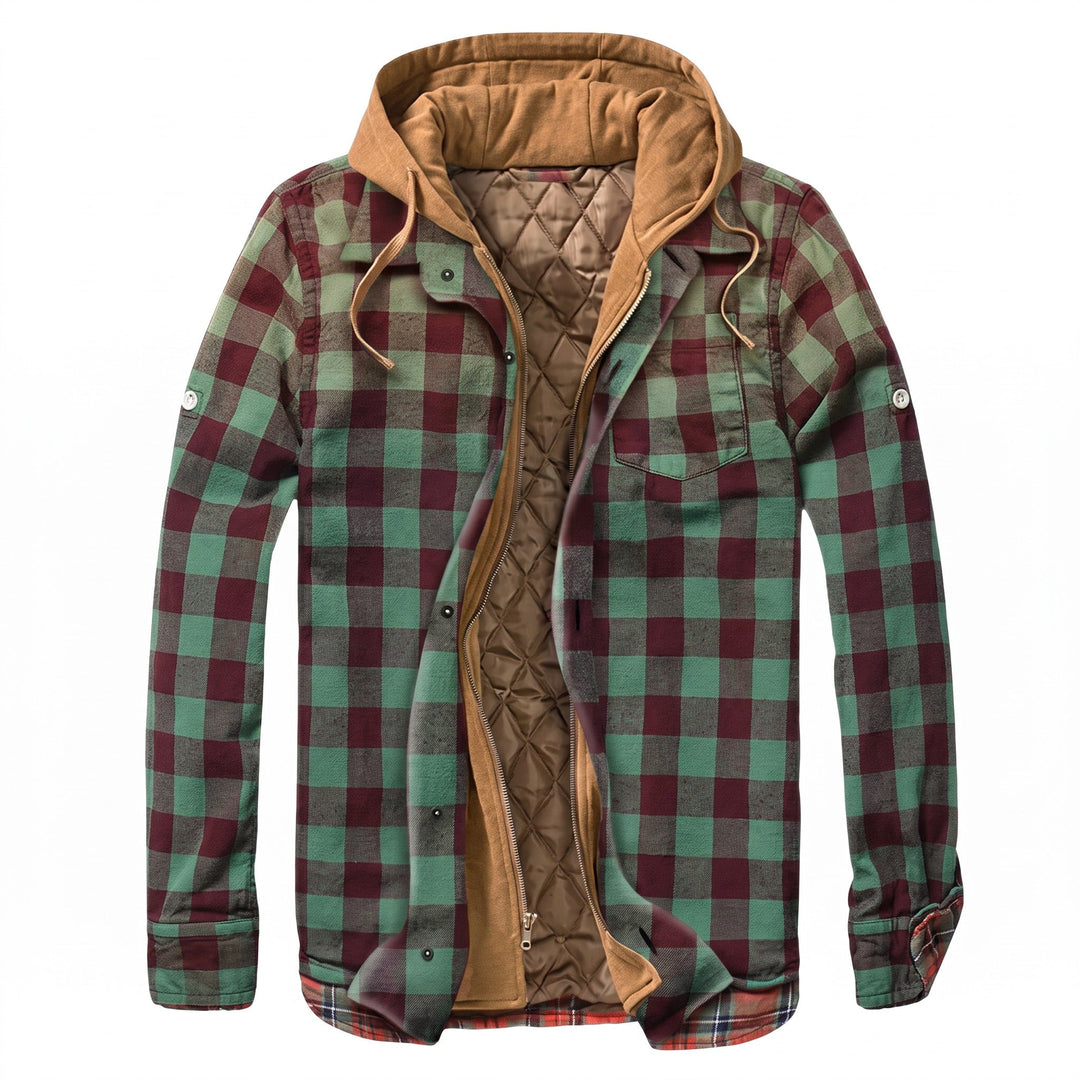 Threlquovan Hooded Flannel Shirt Jacket product image 1