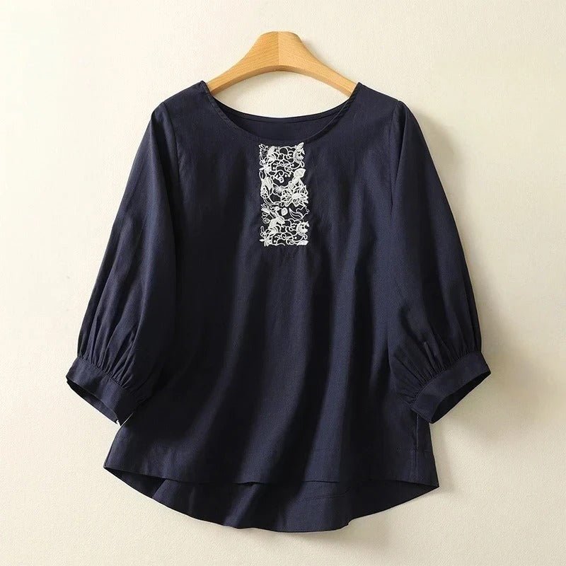 Timeless Elegance Blouse™ — Stay Cool and Captivate Every Room with Vintage Grace (XS ) - | Zavonix