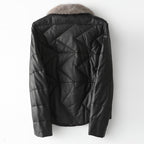 TINA™ QUILTED LAMB LEATHER DOWN JACKET (XS ) - | Zavonix