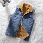 Tivorn Fleece Vest — Lightweight Insulated Vest with Four Pockets (XS Blue) - | Zavonix