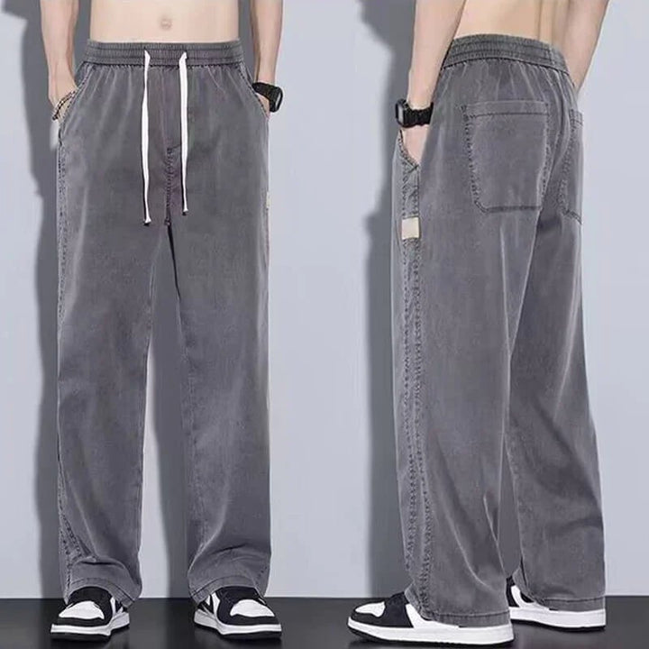 Tivra Lightweight Wide Leg Elastic Waist Pants Product Image 01