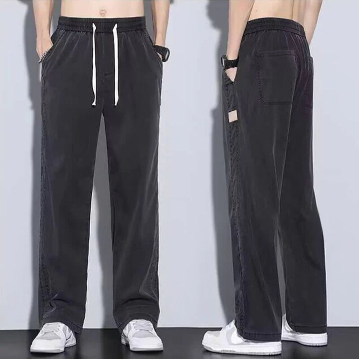 Tivra Lightweight Wide Leg Elastic Waist Pants Product Image 03