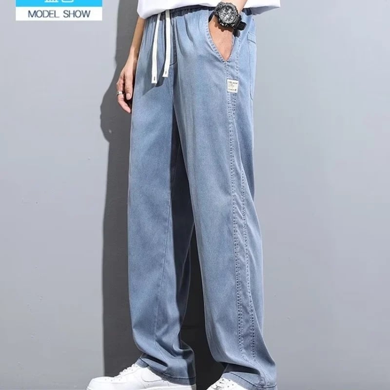 Tivra Lightweight Wide Leg Elastic Waist Pants Product Image 04