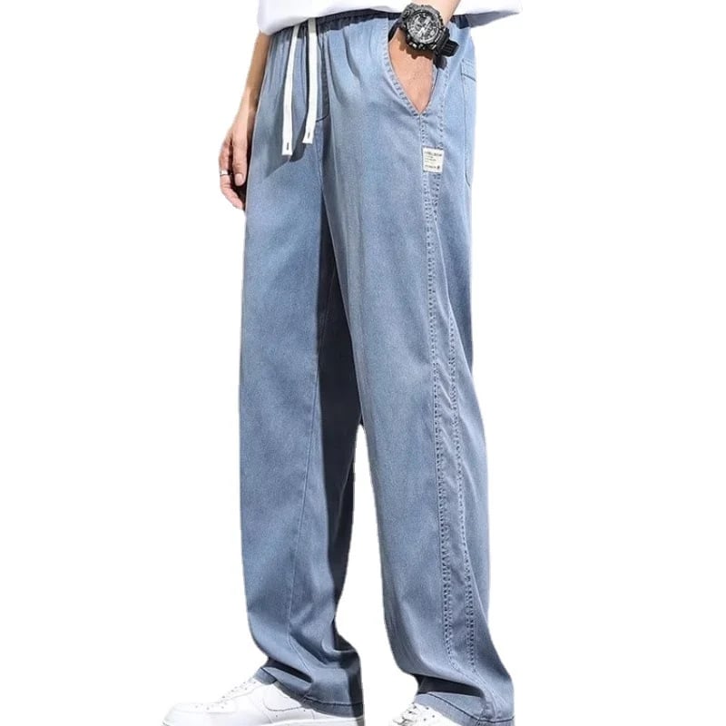 Tivra Lightweight Wide Leg Elastic Waist Pants Product Image 05