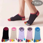 Toe Separation Socks — Breathable Women’s Low - Cut Cotton Blend (Pink EU 35 - 39) - | Zavonix