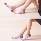 Toe Separation Socks — Breathable Women’s Low - Cut Cotton Blend (Pink EU 35 - 39) - | Zavonix