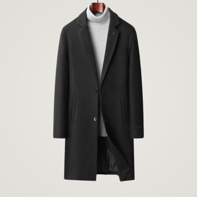 Torin Trench Coat — Tailored Insulated Coat with Soft Lining (Black S) - | Zavonix