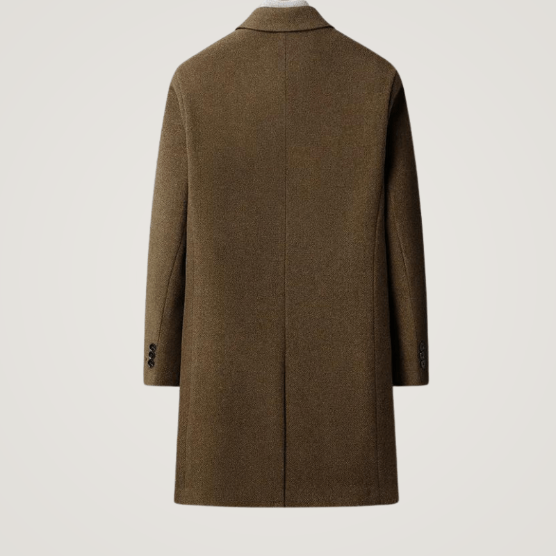 Torin Trench Coat — Tailored Insulated Coat with Soft Lining (Olive Green S) - | Zavonix