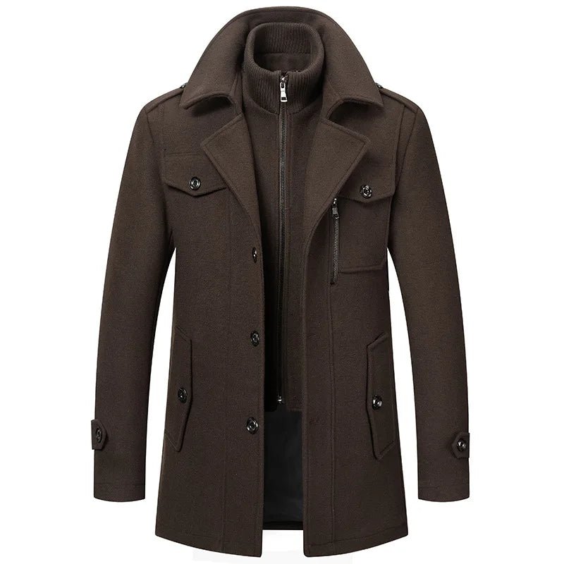 "Torino" Heritage Wool - Mix Overcoat (Coffee XS) - | Zavonix