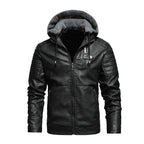 "Torino" Vegan Leather Hoodie Jacket (Brown XS) - Jacket | Zavonix