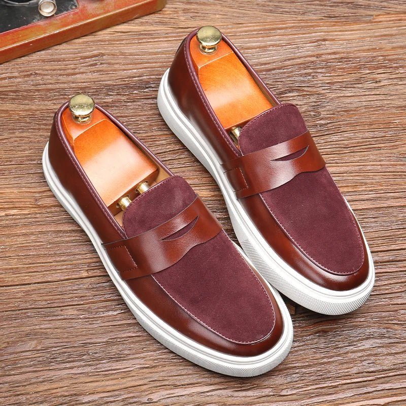 Toscana Velvet Slip - On Shoes (Burgundy 6) - | Zavonix