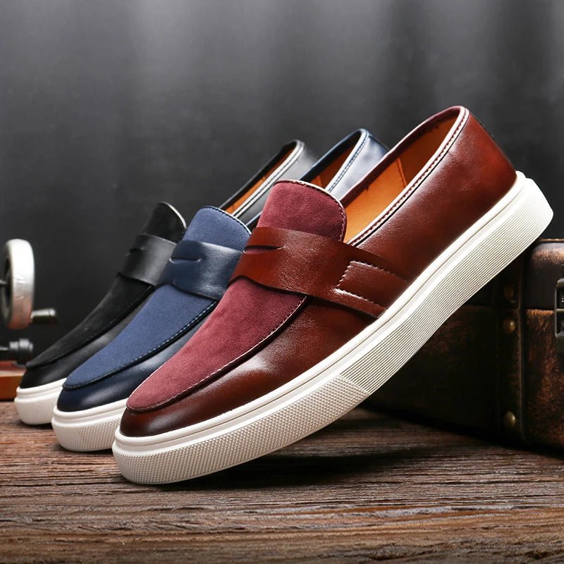 Toscana Velvet Slip - On Shoes (Blue 6) - | Zavonix