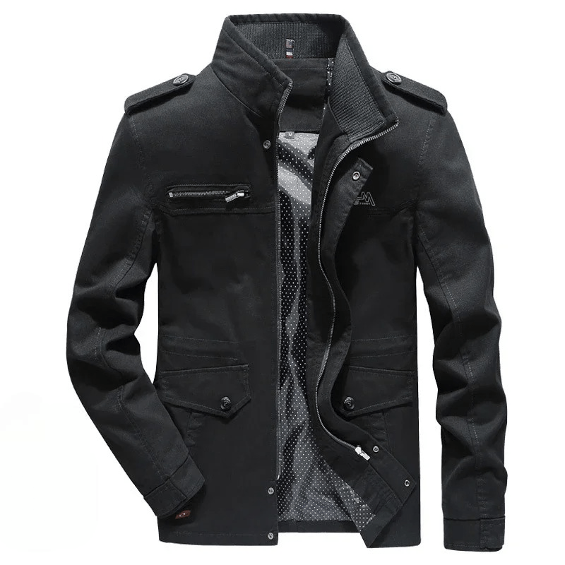 Tovren — Lightweight Cotton Jacket with Secure Pockets (Khaki XS) - | Zavonix