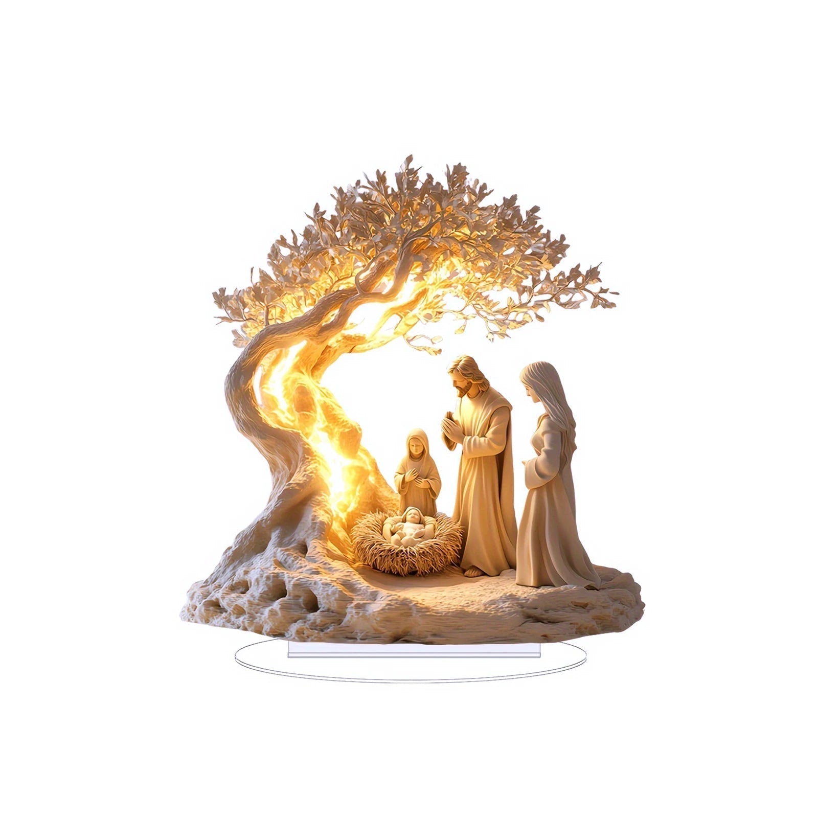 Tree of Life Acrylic Wall Art Decor – Modern Home Decor for Living Room or Office, Symbol of Growth and Resilience 3