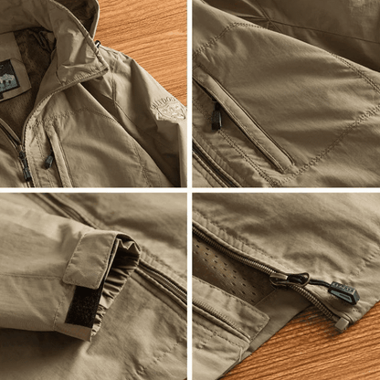 "TrailMaster" Waterproof Hiking Jacket (Khaki XXS) - Jacket | Zavonix