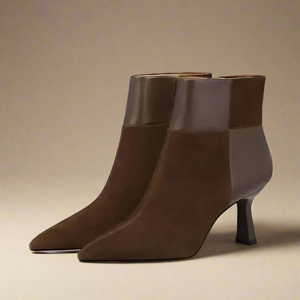 Tulip Heel Ankle Boot (Black 4) - | Zavonix