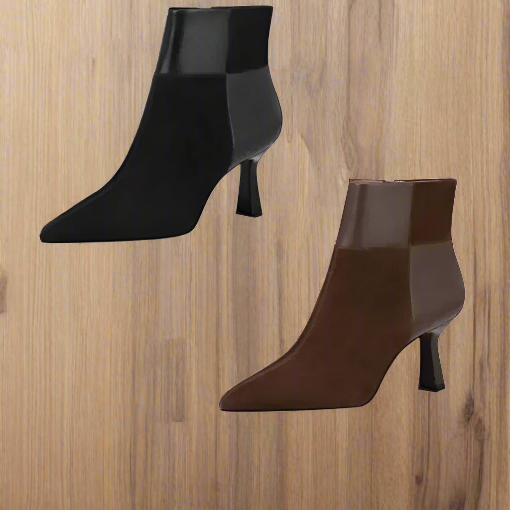 Tulip Heel Ankle Boot (Black 4) - | Zavonix