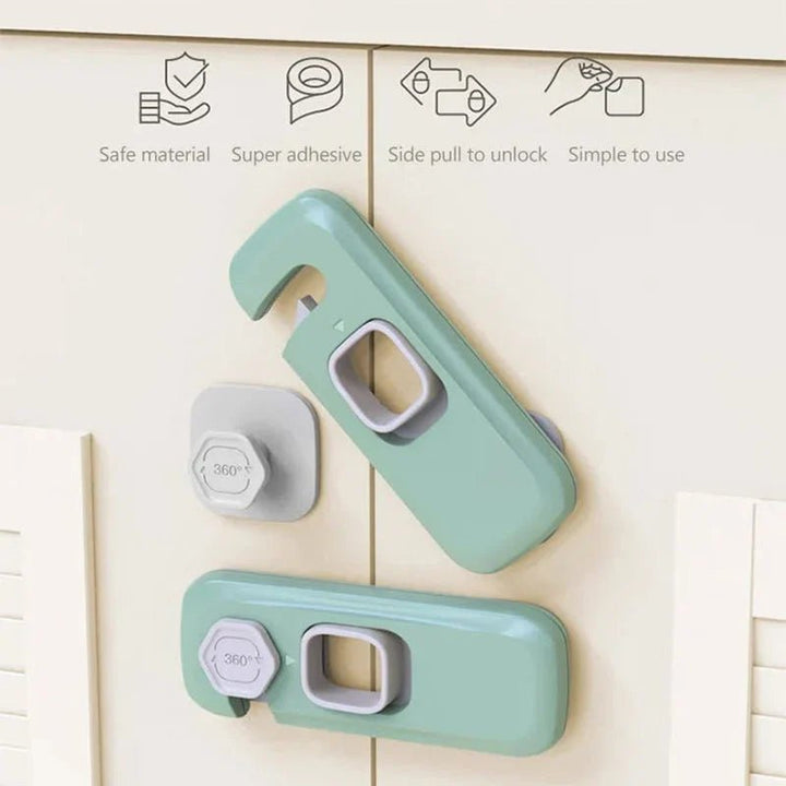 Two Piece Child Safety Locks Cabinet Refrigerator Product Image 04