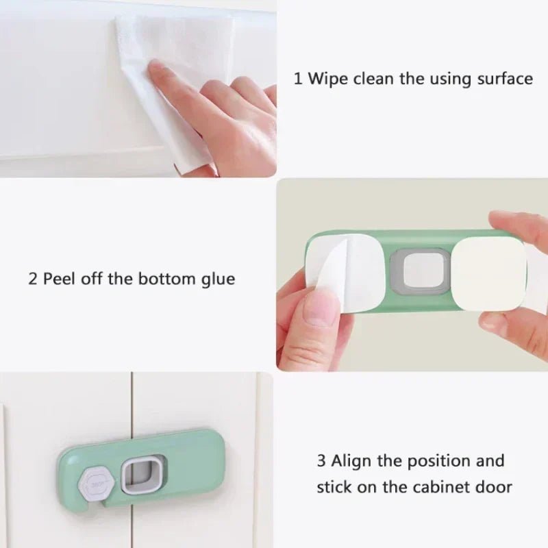 Two Piece Child Safety Locks Cabinet Refrigerator Product Image 06