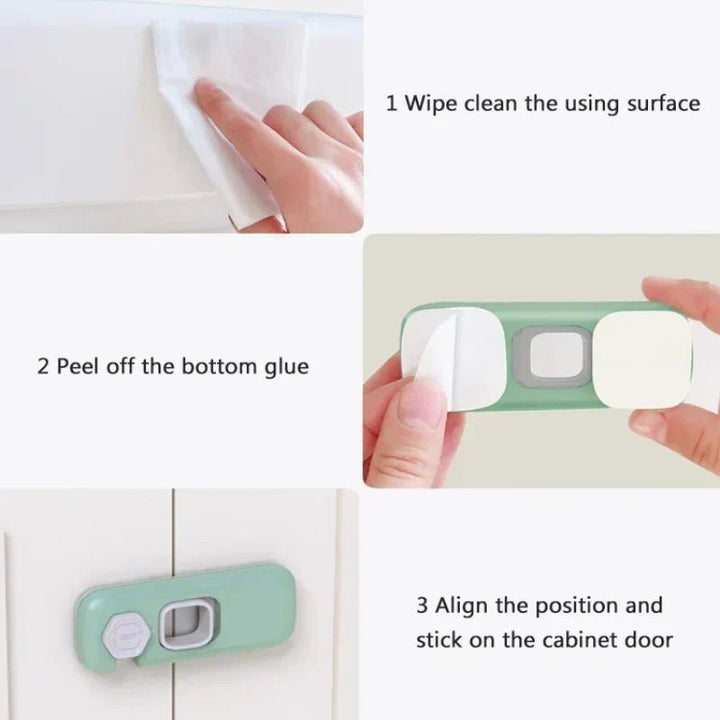 Two Piece Child Safety Locks Cabinet Refrigerator Product Image 06