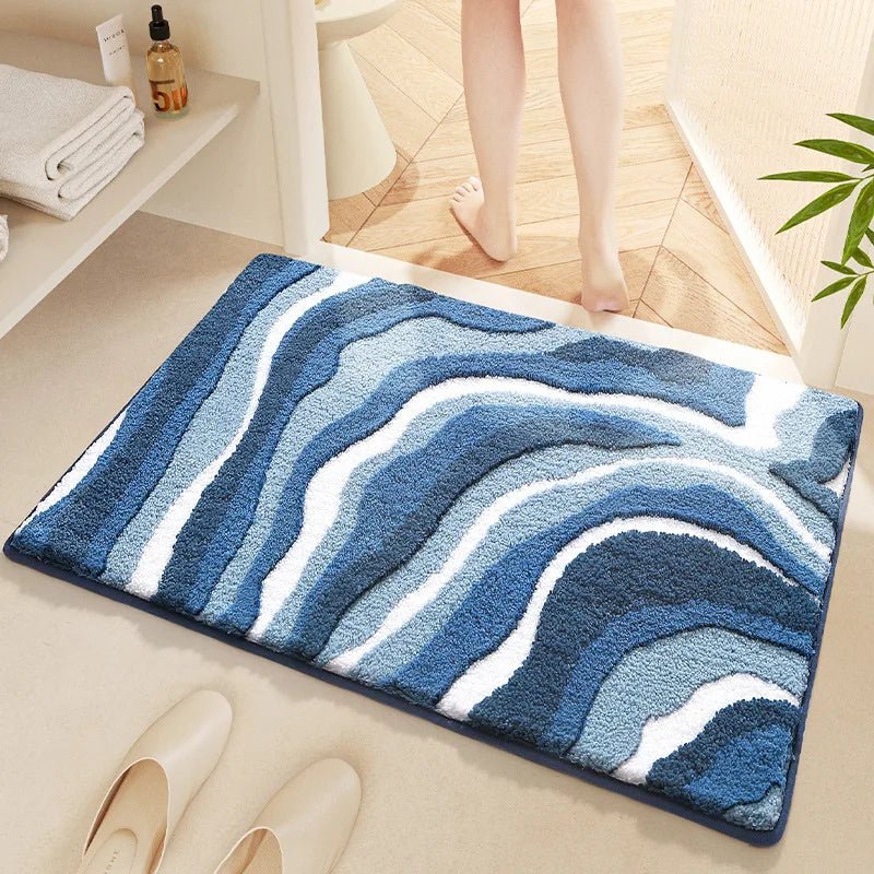 Ultra-Absorbent Microfiber Bath Rug with Non-Slip Backing – Plush Comfort for Bathroom Safety 3