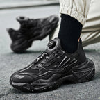 Unisex Running Shoes for Daily Jogging | Lightweight, Breathable Air Mesh, Buckle Strap, Durable Rubber Sole, Stability Support (Black 47) - | Zavonix