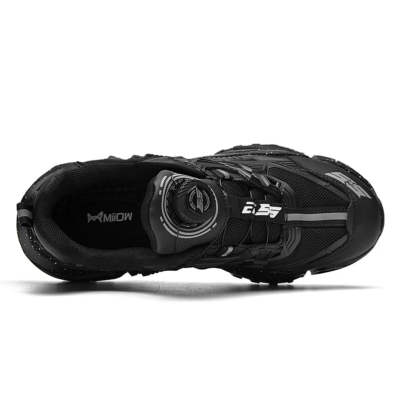 Unisex Running Shoes for Daily Jogging | Lightweight, Breathable Air Mesh, Buckle Strap, Durable Rubber Sole, Stability Support (Black 47) - | Zavonix