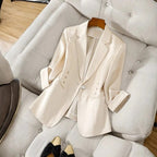 Unstoppable Linen Blazer™ — Command Every Room with Effortless Power and Poise (Beige XS) - | Zavonix