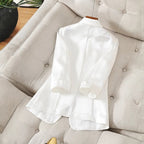 Unstoppable Linen Blazer™ — Command Every Room with Effortless Power and Poise (White XS) - | Zavonix