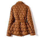 Valenzia Quilted Jacket (Brown XS) - | Zavonix