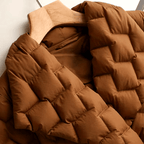 Valenzia Quilted Jacket (Brown XS) - | Zavonix