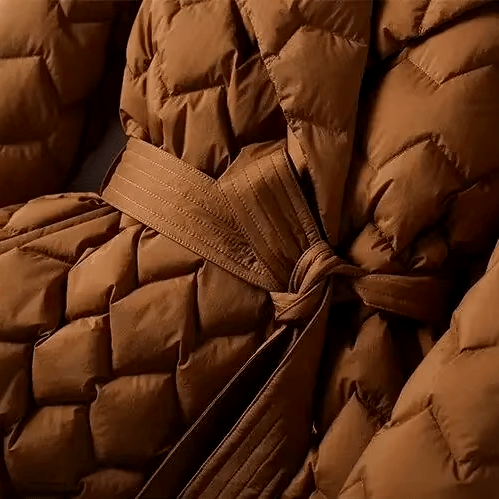 Valenzia Quilted Jacket (Brown XS) - | Zavonix