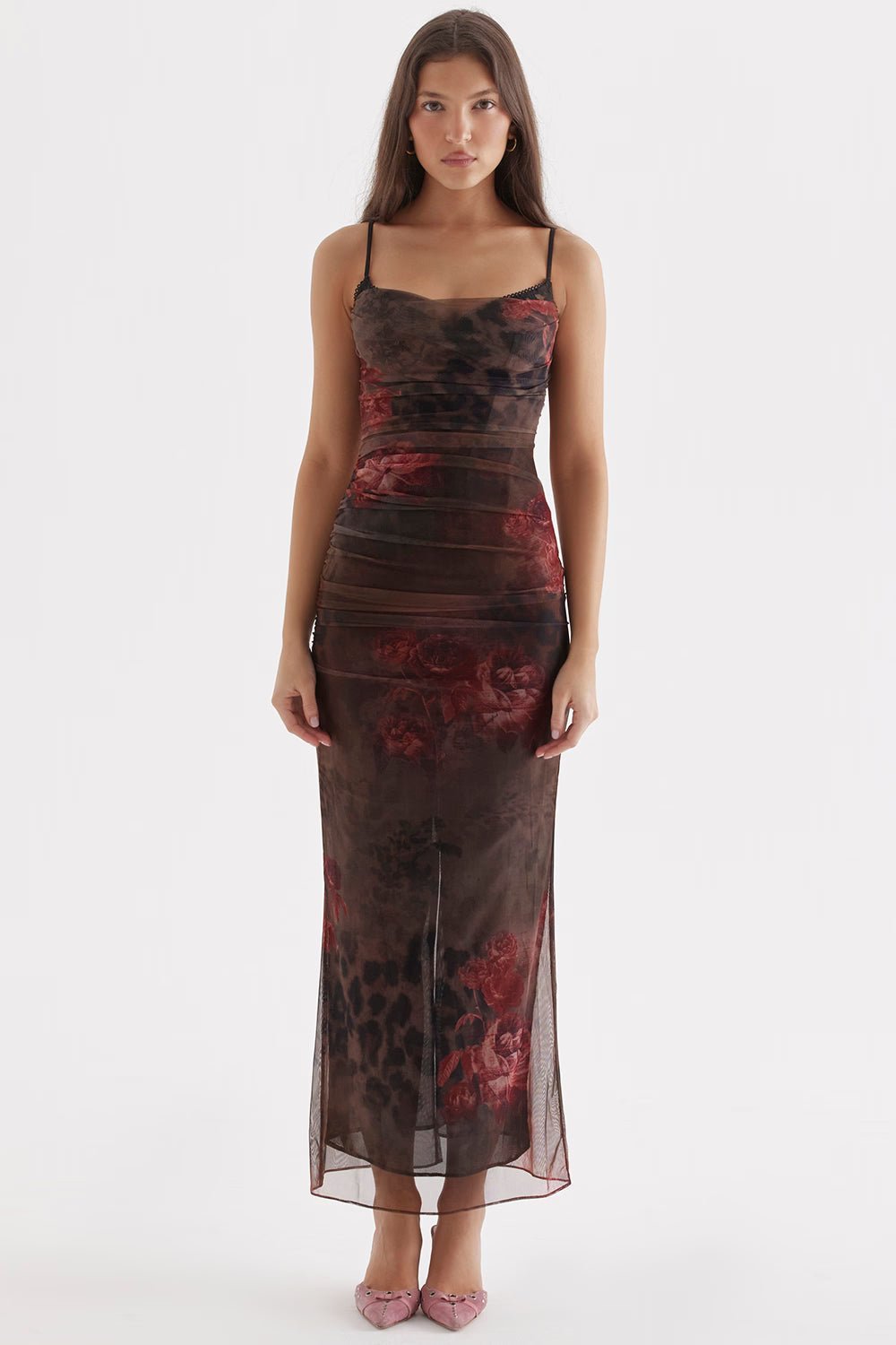 Valeria Floral Mesh Midi Dress product image 1