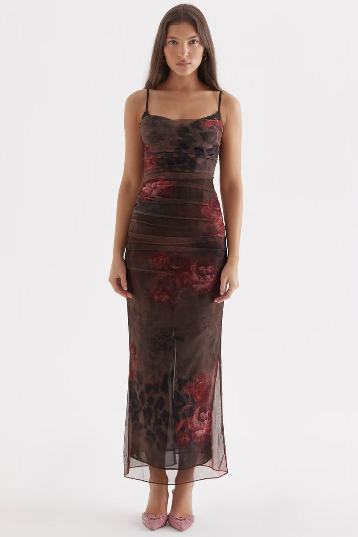 Valeria Floral Mesh Midi Dress product image 1