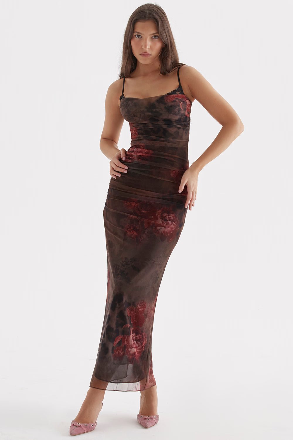 Valeria Floral Mesh Midi Dress product image 2