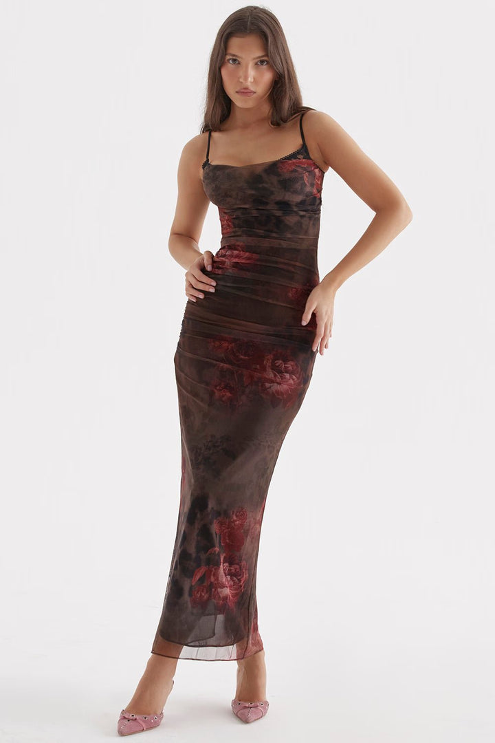 Valeria Floral Mesh Midi Dress product image 2