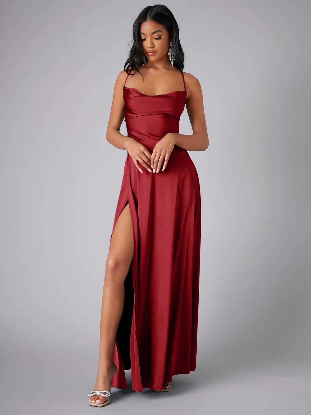 Valeria Satin Maxi Dress product image 12