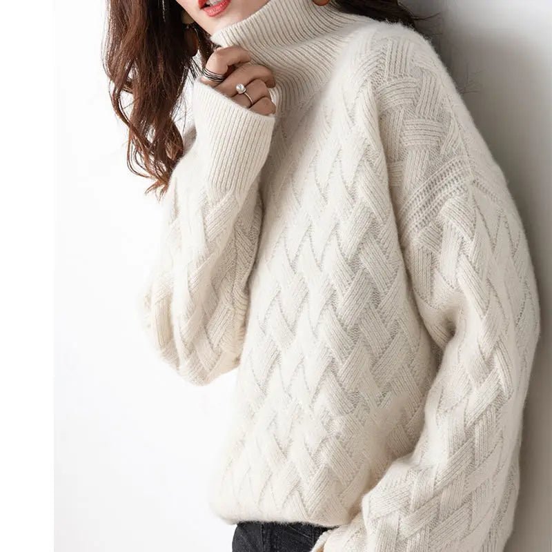 "Valerio Rinaldi" Knitted Sweater (White S) - | Zavonix