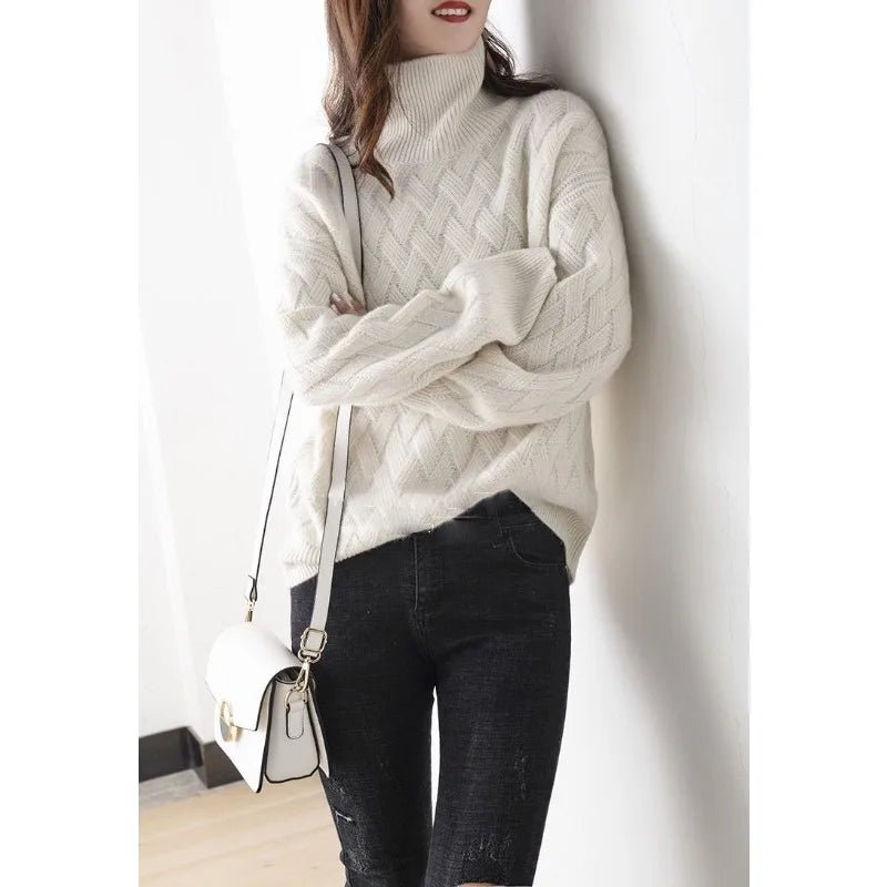 "Valerio Rinaldi" Knitted Sweater (White S) - | Zavonix
