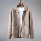 Valero Wool Cardigan — Soft Warm Layering Sweater for Cool Weather (Gray S) - | Zavonix