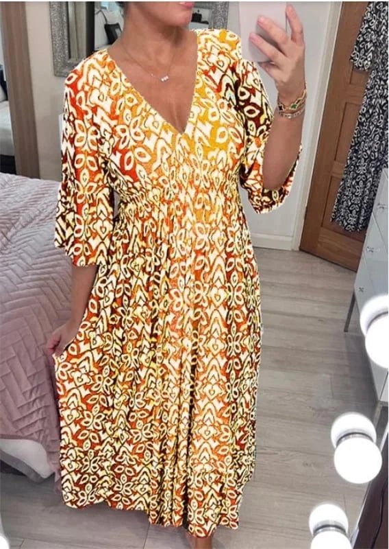 Valora Floral Loose Fit Maxi Dress Product Image 05