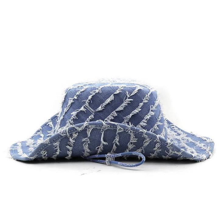 Varell Denim Hat — Distressed Western - Style Outdoor Cap with Comfortable Fit (1 Fit - All) - | Zavonix
