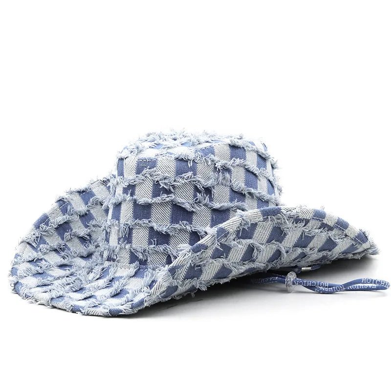Varell Denim Hat — Distressed Western - Style Outdoor Cap with Comfortable Fit (2 Fit - All) - | Zavonix
