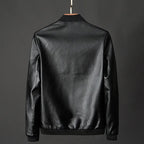 Varellio — Italian Leather Jacket with Structured Fit and Ribbed Hems (Black XS) - | Zavonix