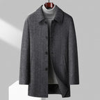 Varello — Wool Trench Coat with Quilted Lining and Classic Fit (Gray XS) - | Zavonix