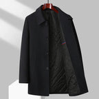 Varello — Wool Trench Coat with Quilted Lining and Classic Fit (Black XS) - | Zavonix
