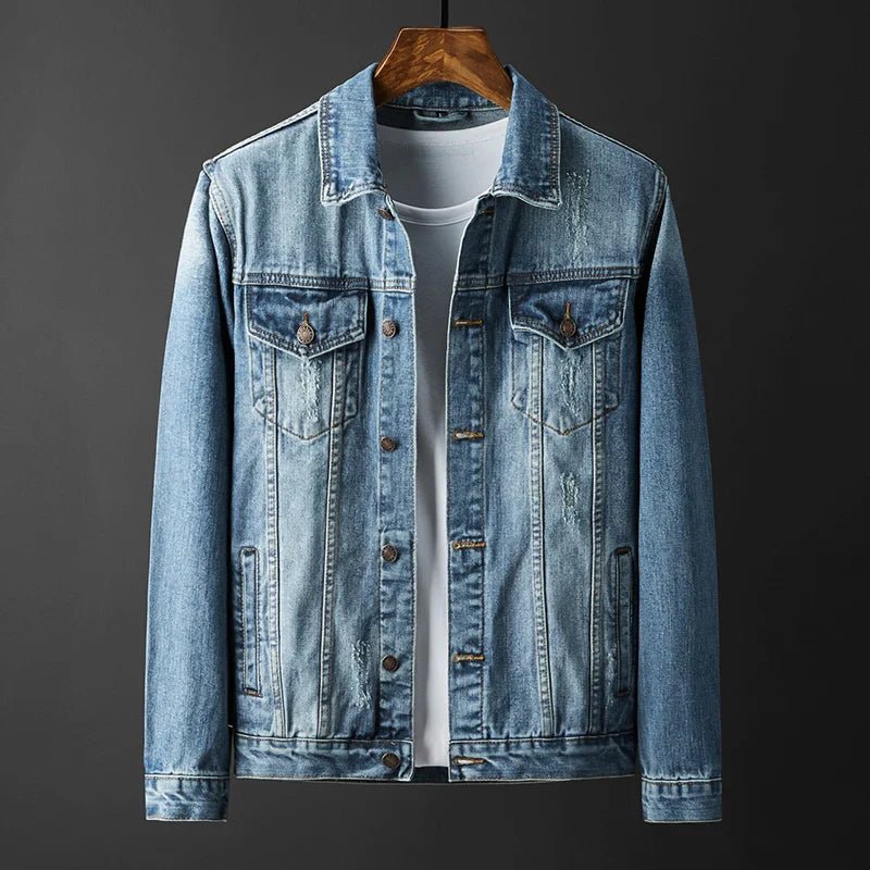 Varlen Denim Jacket — Classic Faded Denim with Tailored Fit (XS ) - | Zavonix